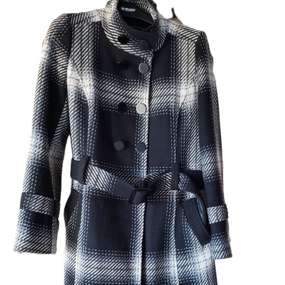 Point Zero Houndstooth Black & White Plaid Jacket size large - Picture 2 of 10